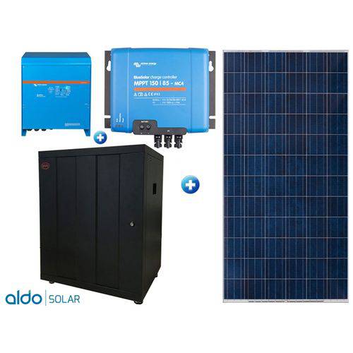 Gerador de Energia Victron Off Grid Aldo Solar Gef-ogv150230pg 15.000va S-230v Autonomia 24 Horas Bateria Litio