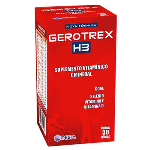 Gerotrex H3 Suplemento Vitamínico e Mineral C/30 Comprimidos