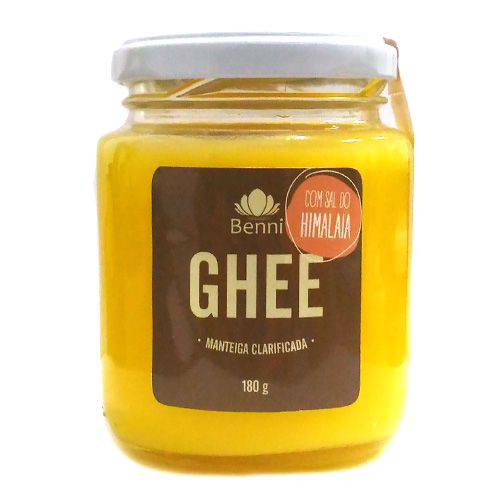 Ghee com Sal Rosa - Manteiga Clarificada Sem Lactose - Benni 200g