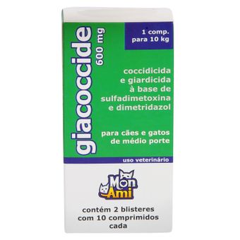 Giacoccide Mon Ami 600mg C/ 20 Comprimidos