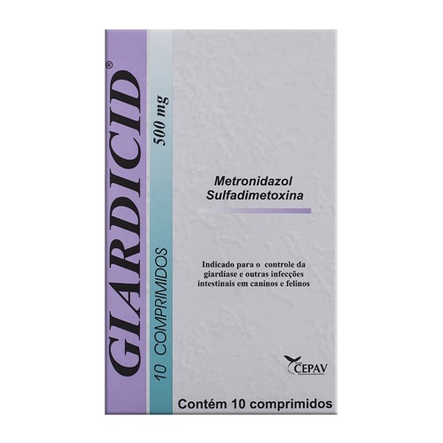 Giardicid 500mg Uso Veterinário com 10 Comprimidos