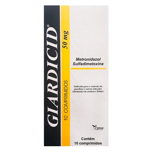 Giardicid 50mg Uso Veterinário com 10 Comprimidos