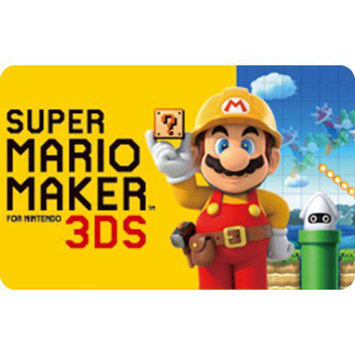 Gift Card Digital Super Mario Maker para Nintendo 3DS