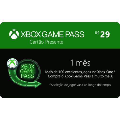 Gift Card Digital Xbox Game Pass 1 Mês