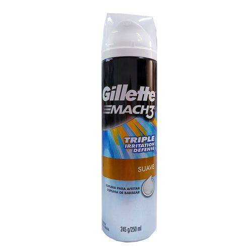 Gillette Mach3 Espuma de Barbear Suave 250ml