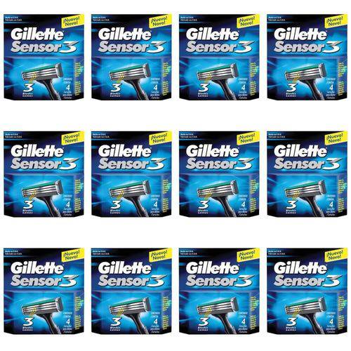 Gillette Sensor 3 Carga C/4 (kit C/12)