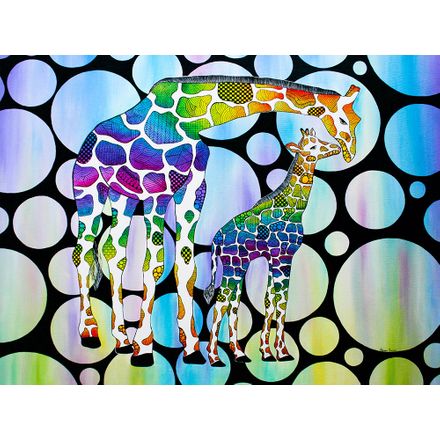 Gravura para Quadros – Arte Girafas 01 - 47,5 X 36 Cm - Papel Fotográfico Fosco