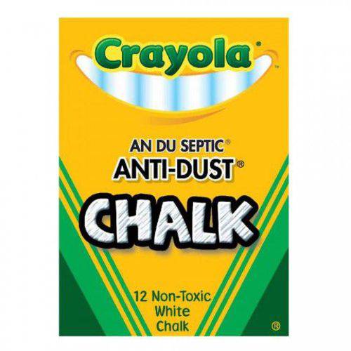 Giz Chalk para Quadro Negro Branco Sem Poeira C/12 Crayola