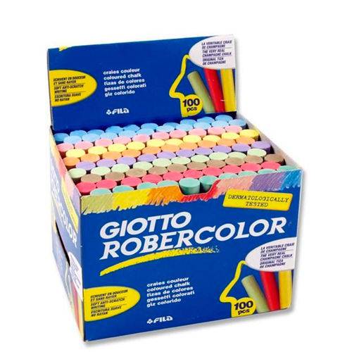 Giz Colorido Antialérgico Robercolor 100 Unidades Giotto