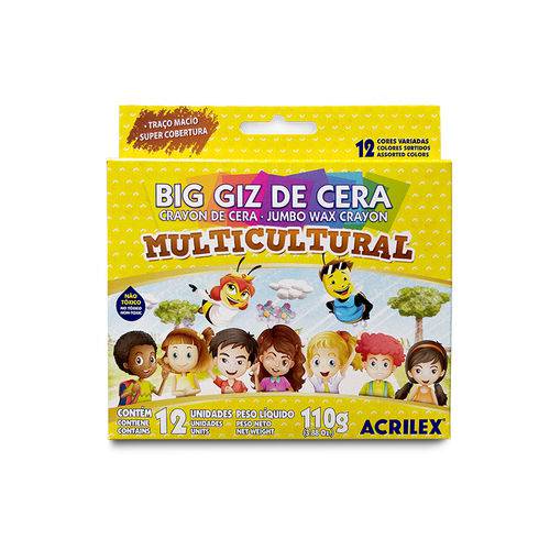 Giz de Cera Acrilex Big Giz 012 Cores 09122