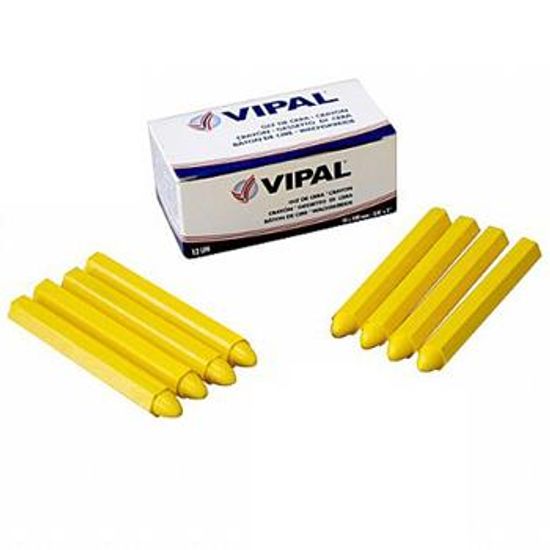 Giz de Cera Amarelo Caixa com 12 Pecas - Giz-3 - Vipal