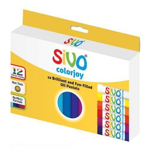 Giz de Cera Colorjoy - Pastel a Oleo Sivo - 12 Cores