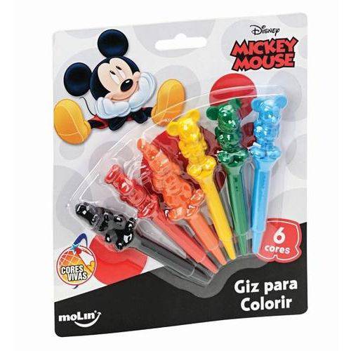 Giz de Cera 3D Mickey - 6 Cores