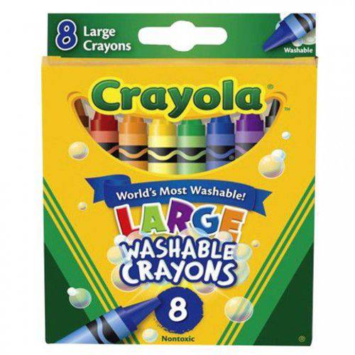 Giz de Cera Lavável Grande 8 Cores Crayola