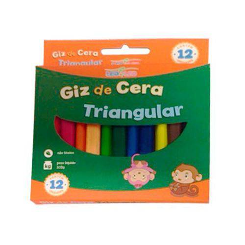 Giz de Cera Leo & Leo com 12 Unidades Triangular Big