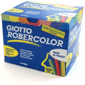 Giz Escolar Hipoalergênico Colorido com 100 Unidades Giotto
