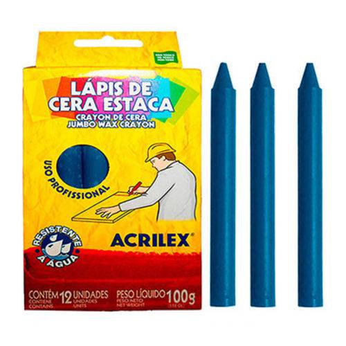 Giz Estaca Acrilex Azul C/12 Unid
