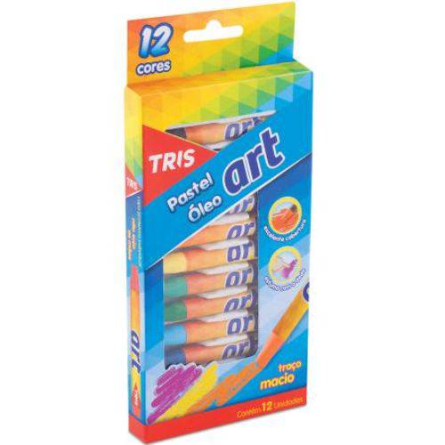 Giz Pastel Oleo 12 Cores Tris