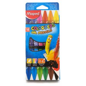 Giz Pastel Oleoso Color Peps com 12 Cores Ref.864010 Maped