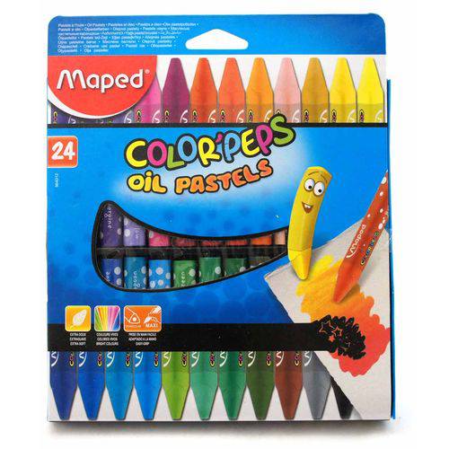 Giz Pastel Oleoso Color Peps com 24 Cores Ref.864012 Maped
