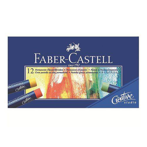 Giz Pastel Oleoso Faber Castell Creative Studio com 12 Cores