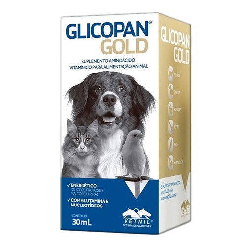 Glicopan Gold Solução Uso Veterinário com 30ml