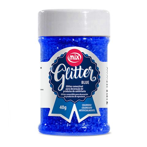 Glitter Alimentício Azul Blue 40g - Mix