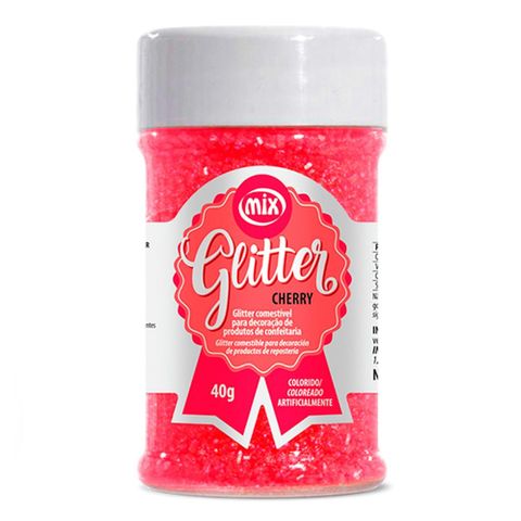 Glitter Alimentício Cherry 40g - Mix