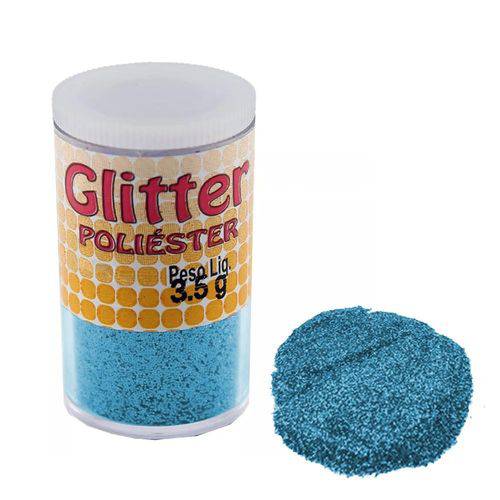 Glitter Poliester - 3,5g - Celeste - Glitter