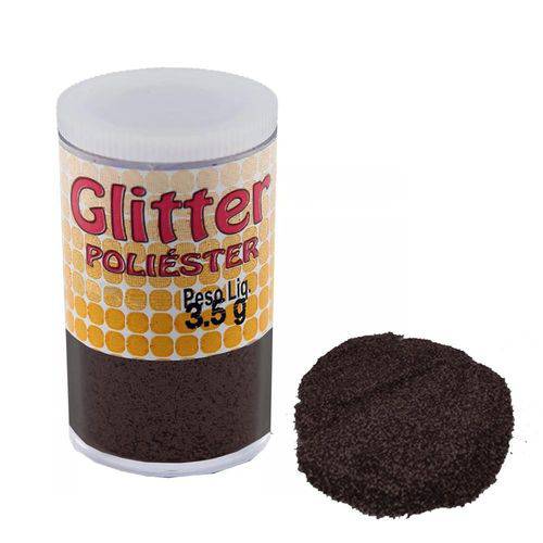Glítter Poliéster - 3,5g - Preto - Glitter