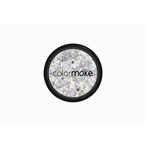 Glitter Poliester Holográfico Estrela Prata - Color Make