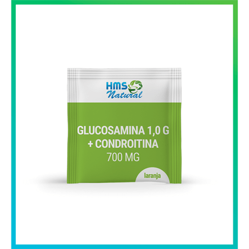 Glucosamina 1,0g + Condroitina 700mg 30 Sachês Vegan Laranja