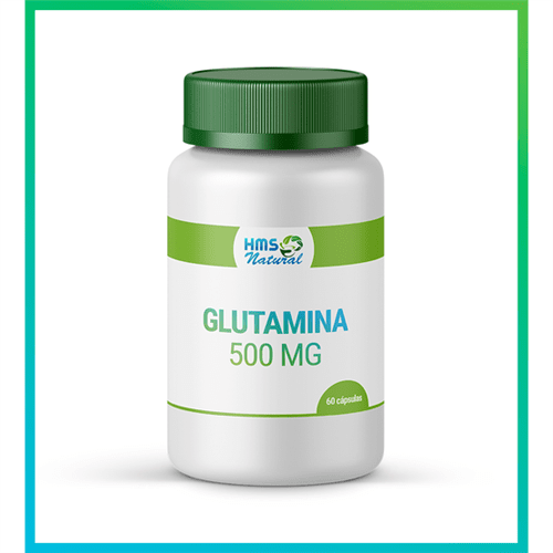 Glutamina 500mg Cápsulas Vegan 60cápsulas