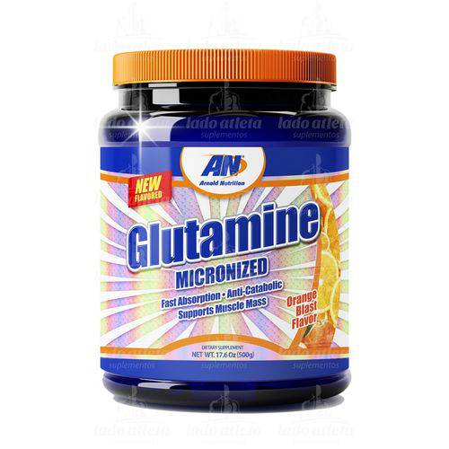 Glutamine Micronized (500g) - Arnold Nutrition - Laranja (Orange)