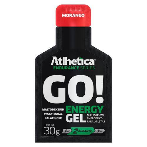 Go Energy Gel Atlhetica Nutrition Morango Caixa com 10 Sachês de 30g
