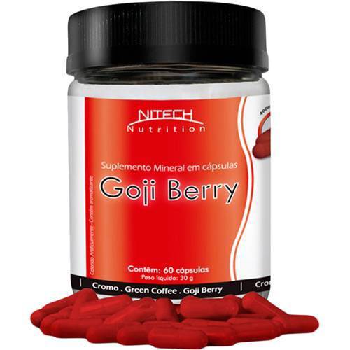 Goji Berry com Café Verde e Picolinato de Cromo - Termogênico 60 Cápsulas - Nitech Nutrition