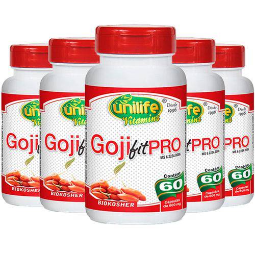Goji Fit Pro (Goji Berry) - 5 Un 60 Cápsulas - Unilife