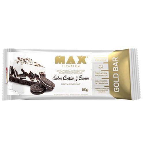 Gold Bar - 1 Unidade 50g Cookies & Cream - Max Titanium