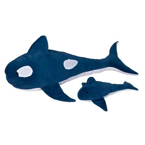 Golfinho Orca Grávida com 1 Filhote -Bichos Grávidos +9Meses Cor:Arapawa