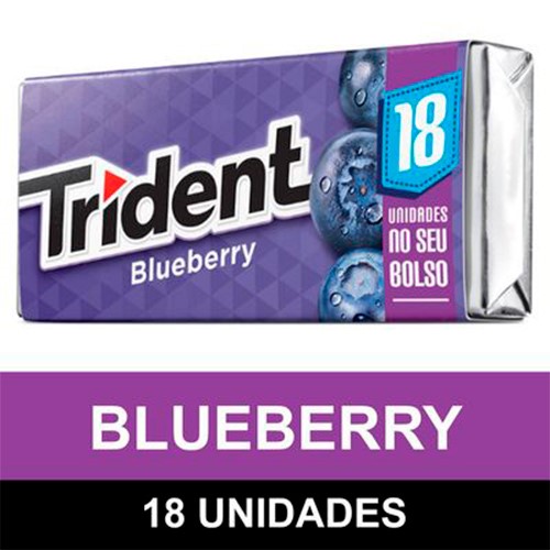 Goma de Mascar Trident Blueberry com 18 Unidades