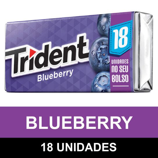 Goma de Masrcar Trident Blueberry (18 Unidades) 30,6g