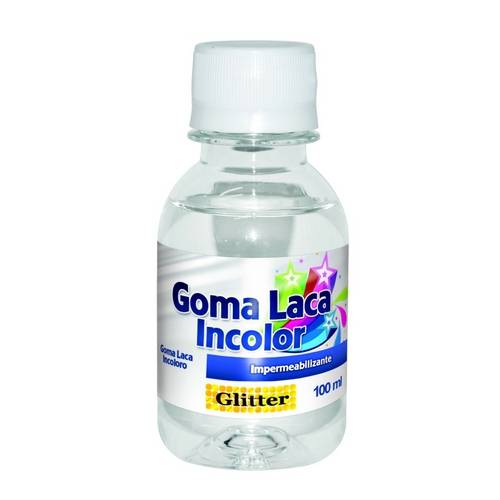 Goma Laca Incolor 100ml Glitter