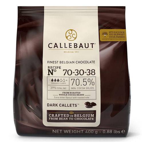 Gotas de Chocolate Amargo no 70-30-38 400g - Callebaut
