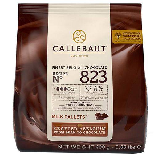 Gotas de Chocolate Belga Callebaut ao Leite 400g