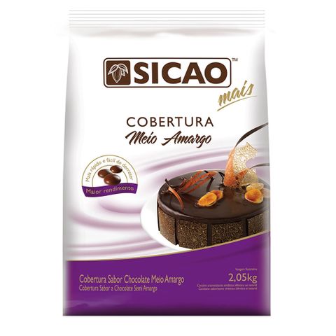 Gotas de Chocolate Cobertura Mais Fácil Meio Amargo 2,05kg - Sicao