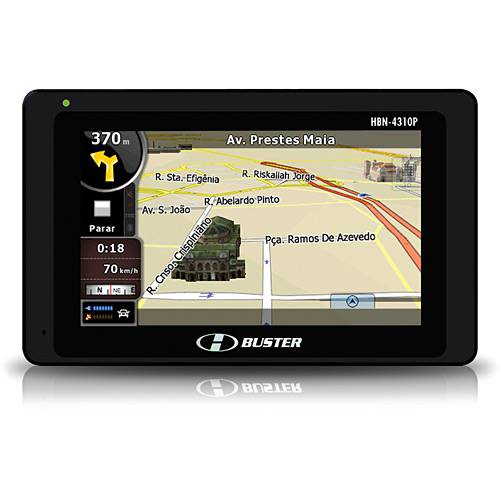 GPS Automotivo H-Buster HBN-4310 - Tela 4,3'' Touchscreen