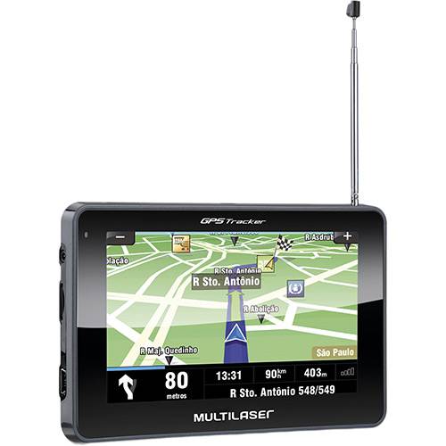 GPS Automotivo Multilaser Tracker II Tela 4,3" Slim Touchscreen