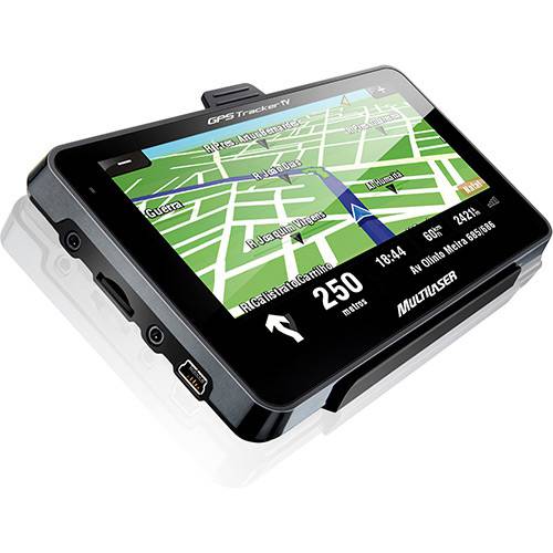 GPS Multilaser GP012 Tracker 2 Tela 4,3" - TV Digital, Função TTS (fala o Nome das Ruas)