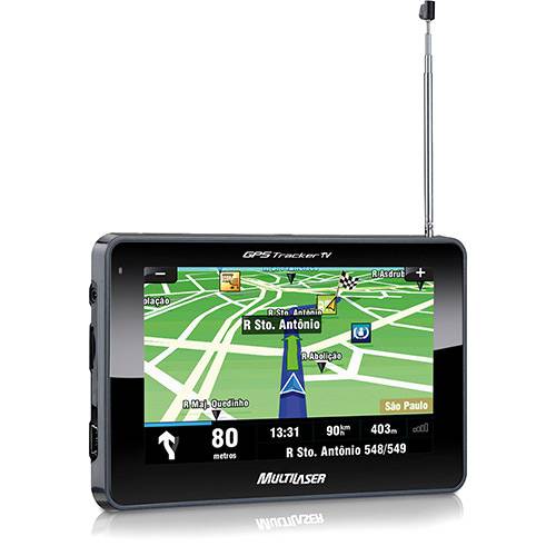 GPS Multilaser GP014 Tracker 2 Tela 5" - TV Digital, Função TTS (fala o Nome das Ruas)