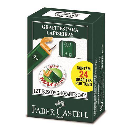 Grafite 0,9mm 2B 12 Tubos com 24 Unidades Faber-Castell